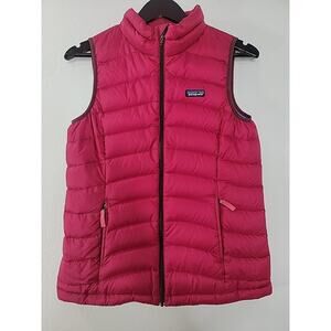 Patagonia Girls XXL Down Sweater Vest Hot Pink Insulated Fits Womens S M